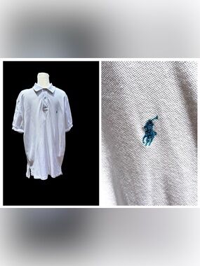Polo Ralph Laurent White Classic Golf Shirt Large